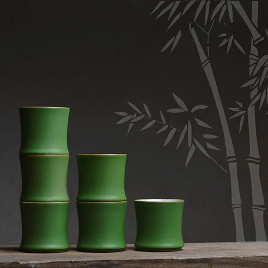Ceramic Bamboo Style Tea Cup