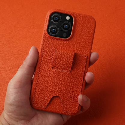 Genuine Leather iPhone Card Case