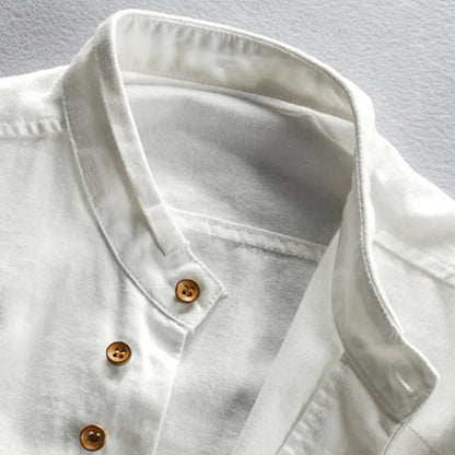 Harajuku Collared Linen Shirt