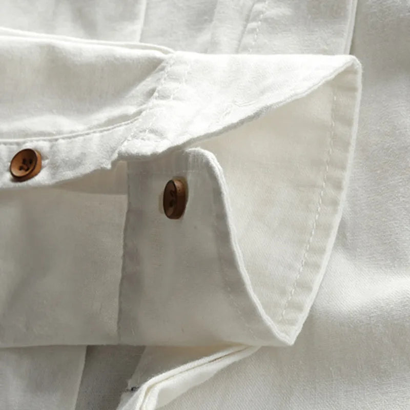 Harajuku Collared Linen Shirt